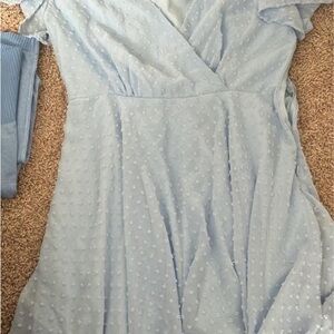 Altar'd State Light Blue Midi Dress